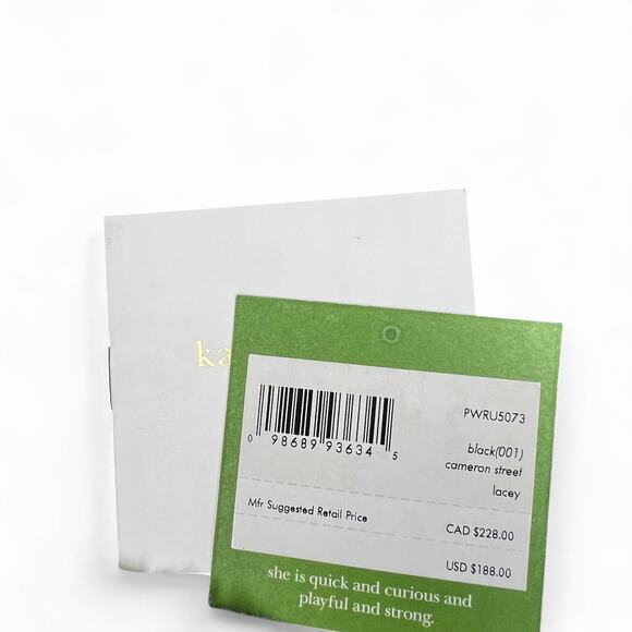 NWT Kate Spade Cameron Street Lacey Leather Wallet Black Boutique Line - Picture 13 of 14